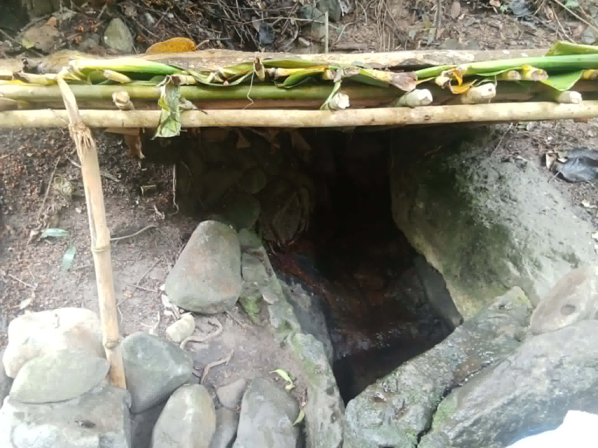 Partially dug water source in Camias
