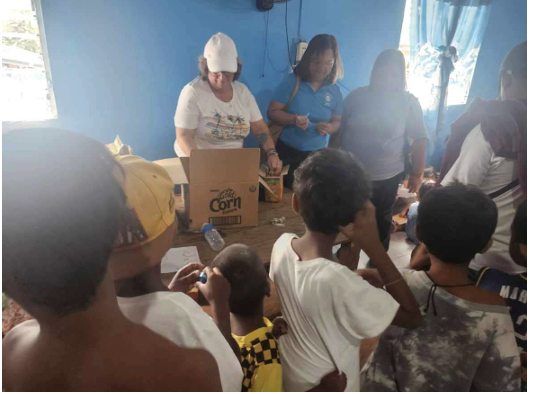 Children and visitors at a Jean Chapel activity